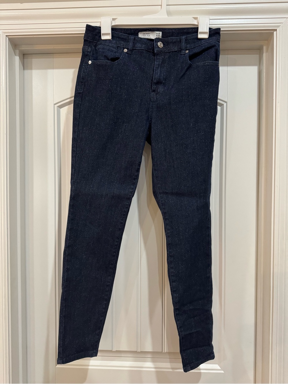 next Shiny Dark Indigo Skinny Jeans